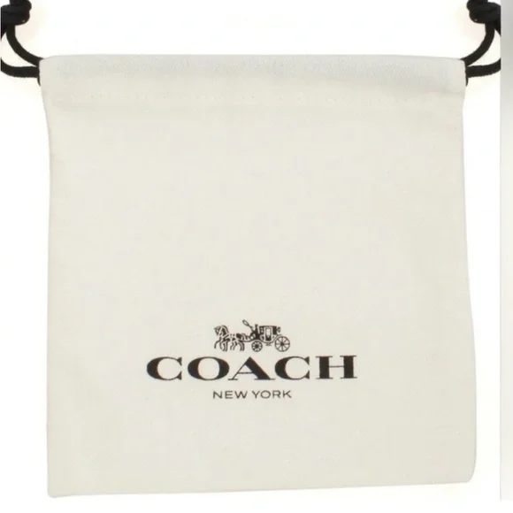 NWT Coach Gold Tone Hoop Earrings with Charms - Picture 3 of 3